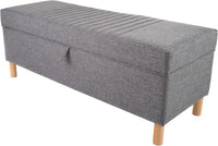 Storage Ottoman - Tweed Polyester Footrest or Bench Organizer view 5