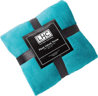 Velvet Throw - Oversized Microfiber Velvet Solid, Lagoon Green view 2