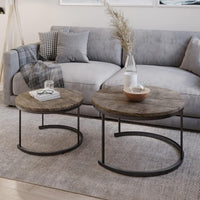 Round Coffee Table Set, (L) 29" x (W) 29" x (H) 18" view 4