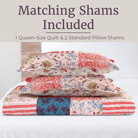 3 Piece Mallory Quilt Set - Full/Queen view 4
