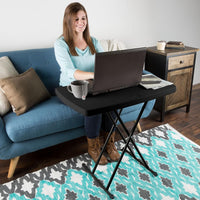 Indoor/Outdoor Portable Folding Table, Black, 2.5ft view 2
