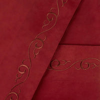 Embroidered Brushed Microfiber Sheets Set- Soft view 4