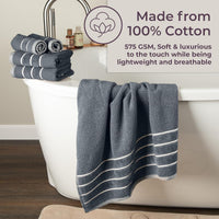 Luxury Cotton Towel Set, Silver Gray view 3