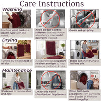 2 Piece Bathroom Rug Set, Burgundy view 6