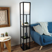 Floor Lamp - Etagere Style Standing Light with 3, 10.25"x10.25x62.75" view 1