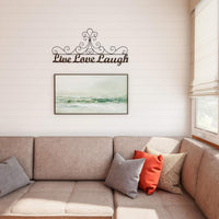 Metal Cutout-Live Laugh Love Decorative Wall Sign-3D Word Art view 3