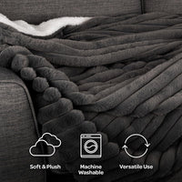 Faux Fur Throw Blanket - 60x70-Inch Twin Blanket for Couch view 16