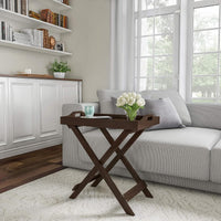 End Folding Modern Minimalist Wooden Contemporary Side Table view 4