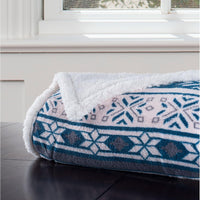 Reversible Fleece Blanket, Blue view 3