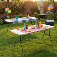 Indoor/Outdoor Portable Folding Table, Black, 2.5ft view 45
