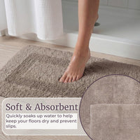 Bathroom Rugs - 2-Piece Cotton Bathroom Mat Set view 9