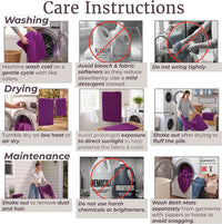2 Piece Bathroom Rug Set, Purple view 6
