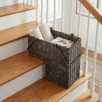 Wicker Stair Case Basket with Handles view 2