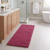 Memory Foam Shag Bath Mat (24x58), Pink view 1