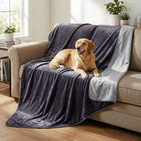 Waterproof Throw Blanket, Purple, 80" x 80" view 2