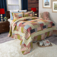 3-Piece Quilt Set - Savannah Classic Patchwork King Quilt view 5