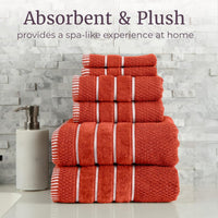6PC Towel Set - 575GSM 100% Cotton Bathroom Essentials with 2 view 4