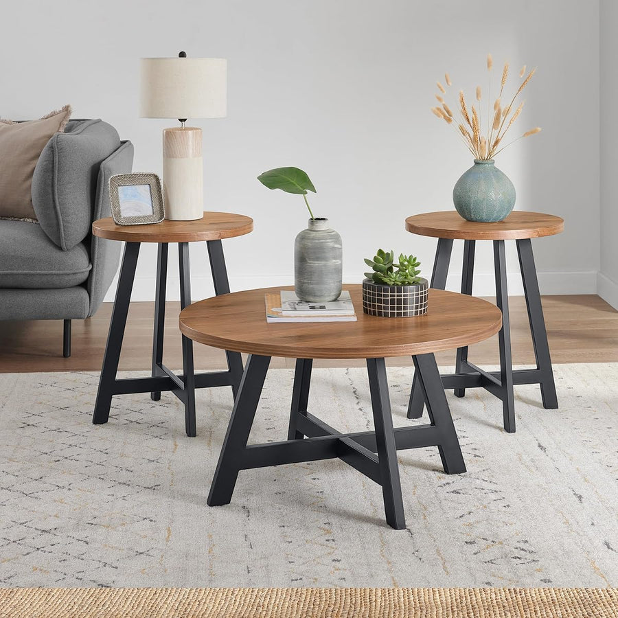 3-Piece Coffee Table Set, 24”L x 24”W x 16.5”H &mdash; Lavish Home