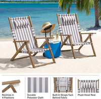 Beach Chair - Outdoor Weather-Resistant Wood Folding Chair view 21