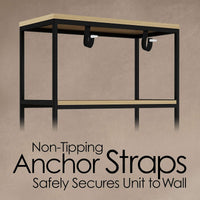 5-Tier Bookshelf-Open Industrial Style Etagere Shelving Unit view 4
