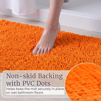 Bath Mat - 58x24-Inch Bathroom Runner with Non-Slip Backing, Orange view 4