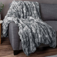 Oversized Ruched Faux Fur Blanket view 3