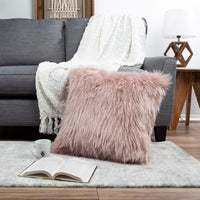 22 Plush Pillow Luxury Square Accent Pillow Insert and Shag view 4