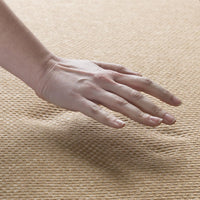 2 pc Memory Foam Bath Mat Set - Faux Linen Fleece - Platinum view 3
