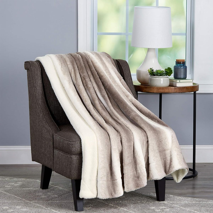 Faux Fur Throw Blanket- Luxurious, Soft &mdash; Lavish Home