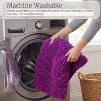 2 Piece Bathroom Rug Set, Purple view 5