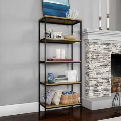 5-Tier Bookshelf-Open Industrial Style Etagere Shelving Unit