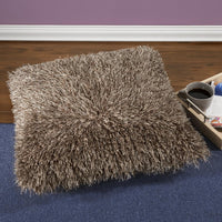 Oversized Floor or Throw Pillow Square Luxury Plush, Mocha view 5