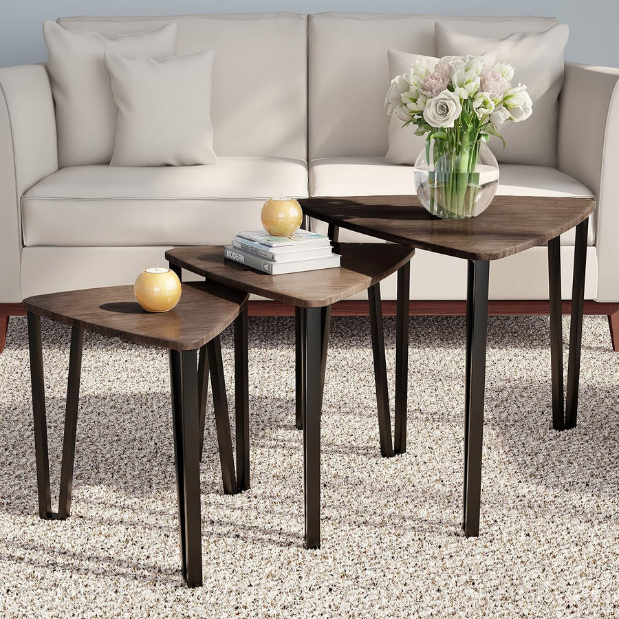 Brown, Set of 3, 22"x18"/17"x16.75"/14"x15.75" &mdash; Lavish Home