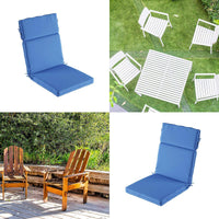 High-Back Chair Cushions, Blue view 5