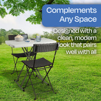 Indoor/Outdoor Portable Folding Table, Black, 2.5ft view 25